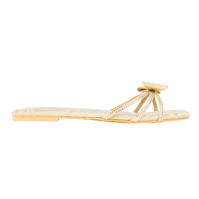 Nude Flat Bow Slippers | S344F-N