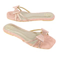 Rose Flat Bow Slippers | S344F-R