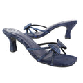 Navy Blue Heel Bow Mule Sandals | S344H-NVY