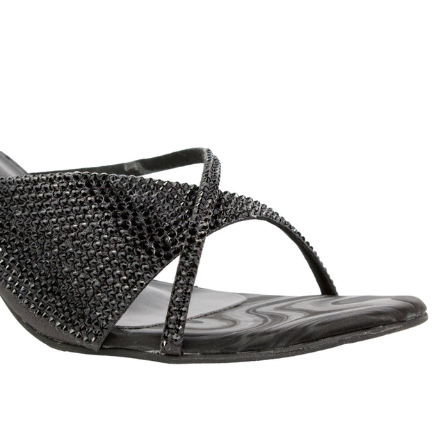 Black Heel Strappy Sandals | S346H-B