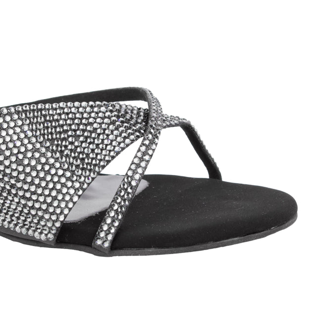 Grey Heel Strappy Sandals | S346H-GR