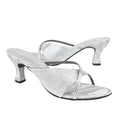 Silver Heel Strappy Sandals | S346H-S