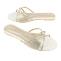 Cream Flat Artisanal Slides | S347F-C