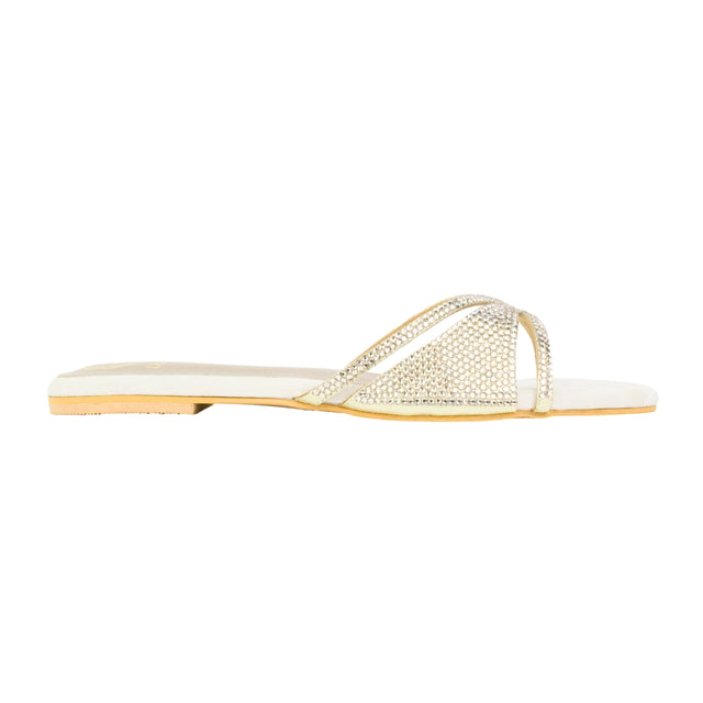 Cream Flat Artisanal Slides | S347F-C