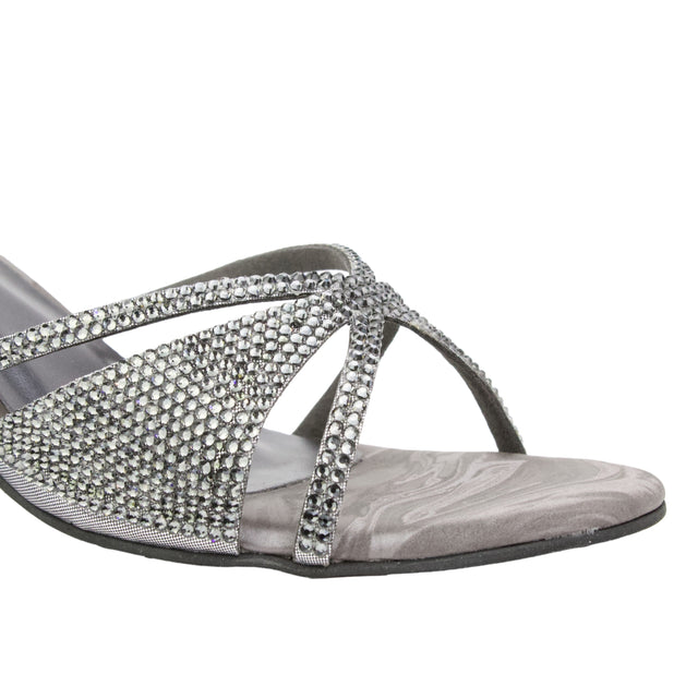 Grey Heel Artisanal Mule Sandals | S347H-GR