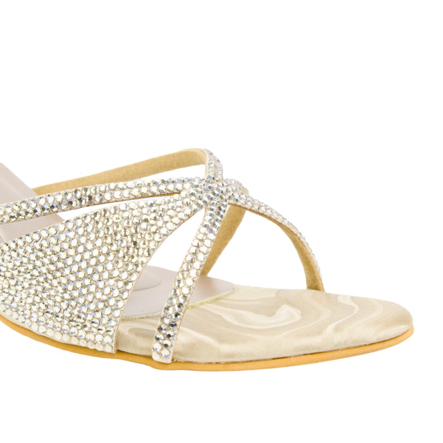 Nude Heel Artisanal Mule Sandals | S347H-N