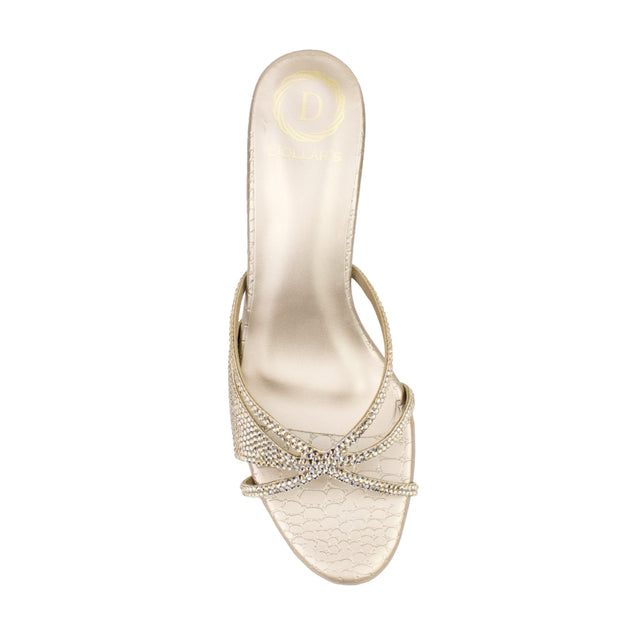 Nude 3" Patterned Flared Heels