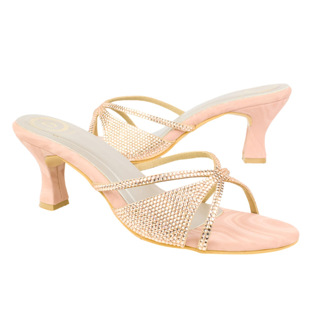 Rose Heel Artisanal Mule Sandals | S347H-R