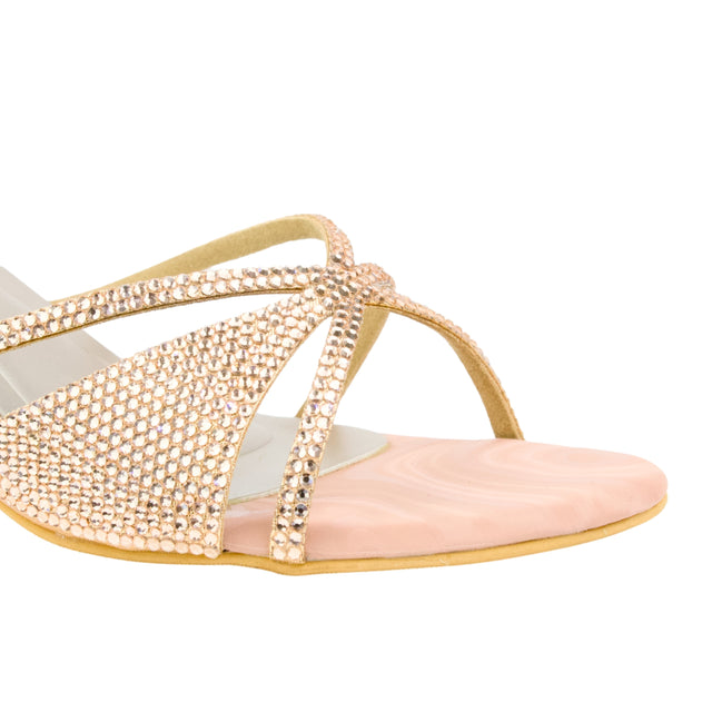 Rose Heel Artisanal Mule Sandals | S347H-R
