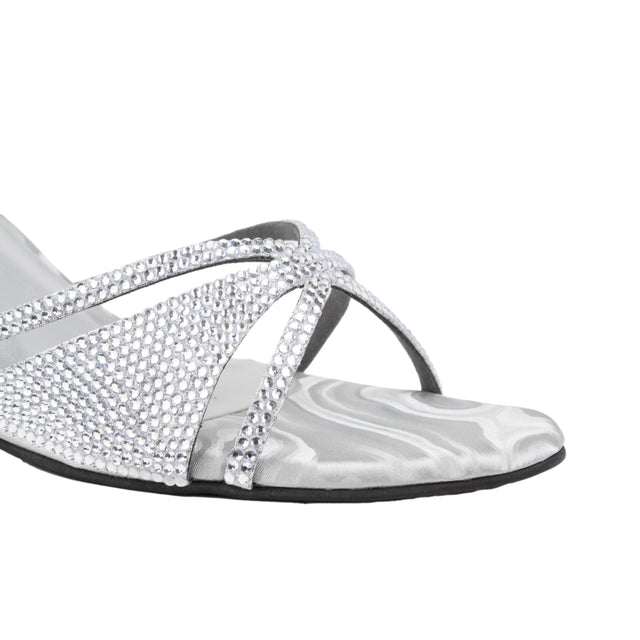 Silver Heel Artisanal Mule Sandals | S347H-S