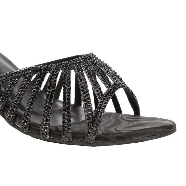 Black Heel Intricate Sandals | S348H-B