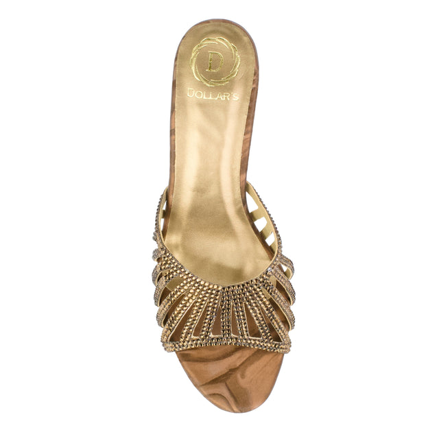 Brown Heel Intricate Sandals | S348H-BR