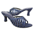 Navy Blue Heel Intricate Sandals | S348H-NVY