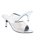 Silver Heel Shimmering Slip-On Sandals | S349H-S