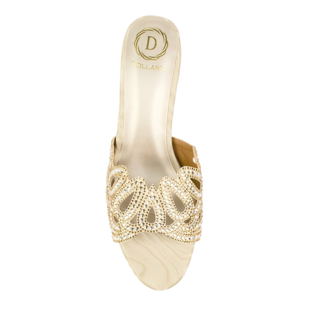 Nude Heel Crown Slip-On Sandals | S352H-N