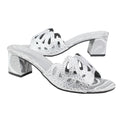 Silver Heel Crown Slip-On Sandals | S352H-S