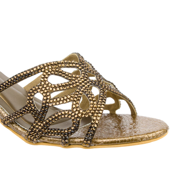 Brown Heel Traditional Sandals | S353H-BR