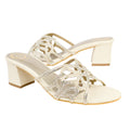 Cream Heel Traditional Sandals | S353H-C