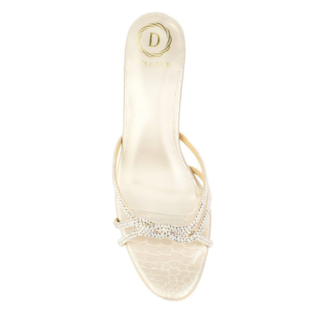 Nude Heel Woven Strap Sandals | S354H-N