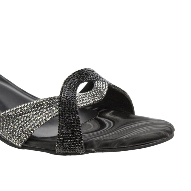 Black Heel Marquise Mule Sandals | S356H-B