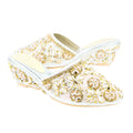 Cream 3in Platform Wedge Luxury Slip On Sandals | S365W-C