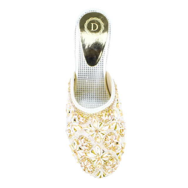 Cream 3in Platform Wedge Luxury Slip On Sandals | S365W-C