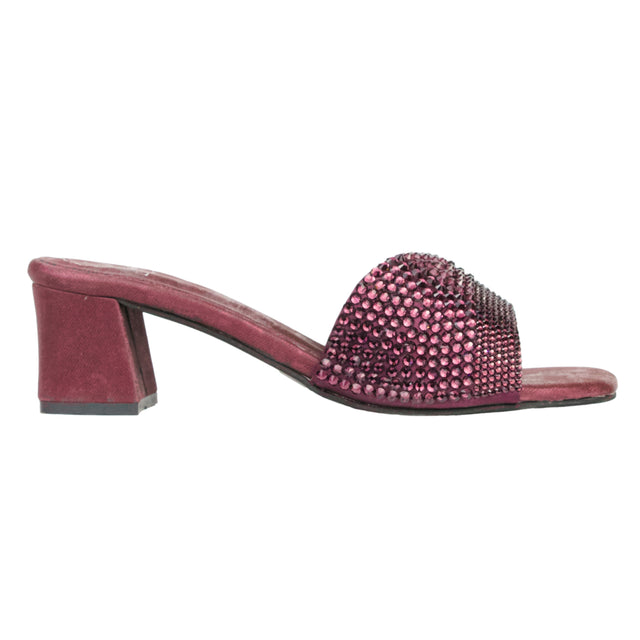 Burgundy Flat Trending Mule Sandals | S368H-PRP