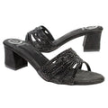 Noir 2in Heel Trending Slip On Sandals | S369H-B