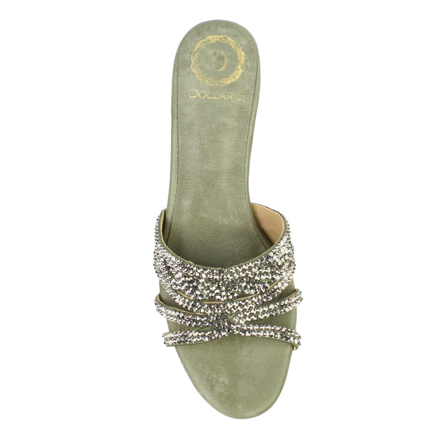 Jade 2in Heel Trending Mule Sandals | S369H-GRN