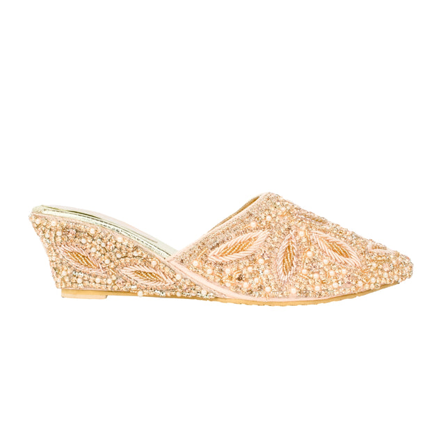 Black 3in Platform Wedge Wedding Mule Sandals | S377W-R