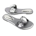 Grey Flat Sequin Slides | S380F-GR