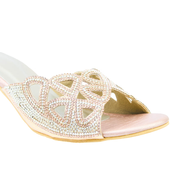 Rose 1.5in Kitten Heel Delicate Mule Sandals | S386H-R