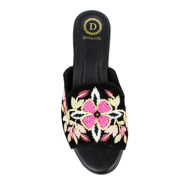 Black Flat Handwork Flats | S389F-B