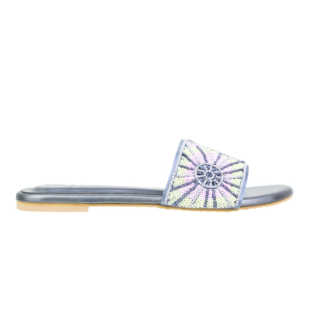 Grey Flat Mosaic Slippers | S393F-GR
