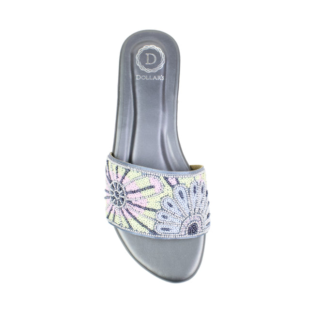 Grey Flat Mosaic Slippers | S393F-GR