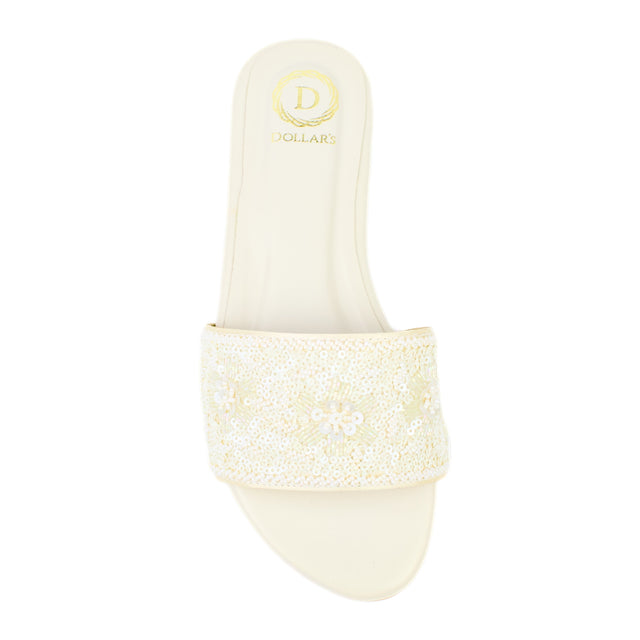 White Flat Artistic Slip Ons | S394F-W