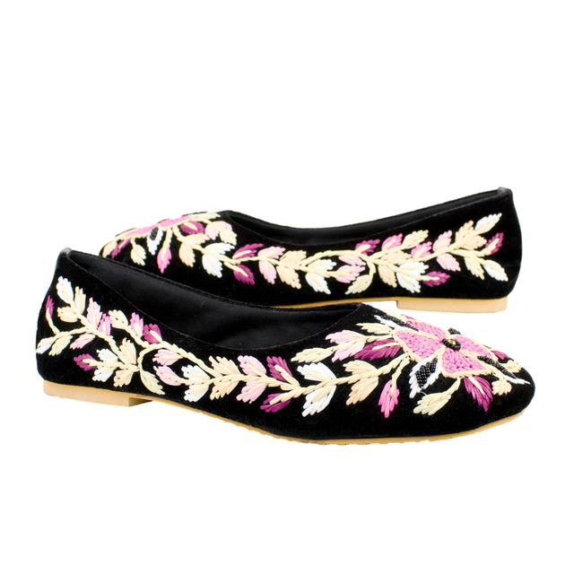 Black Flat Ballet Slippers | S396F-B