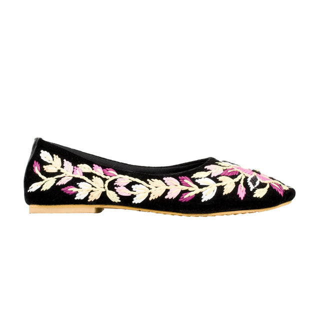 Black Flat Ballet Slippers | S396F-B
