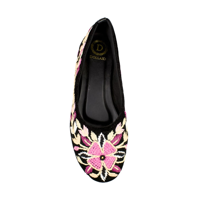 Black Flat Ballet Slippers | S396F-B