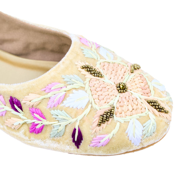 Gold Flat Ballet Shoes | S396F-G