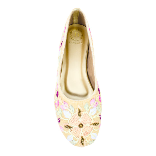 Gold Flat Ballet Shoes | S396F-G