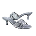 Smoke 1.5in Kitten Heel Textured Sandals | S404H-SMK