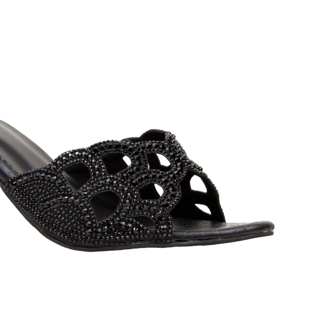 Black 2" Classy Flared Heels