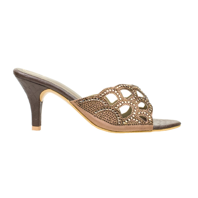Brown 2" Classy Flared Heels