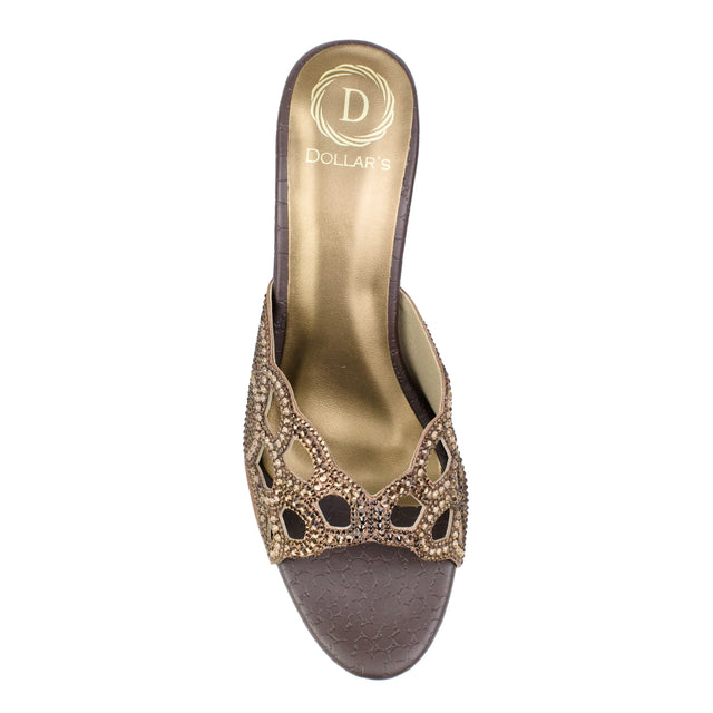 Brown 2in Flared Heel Classy Sandals | S406H-BR