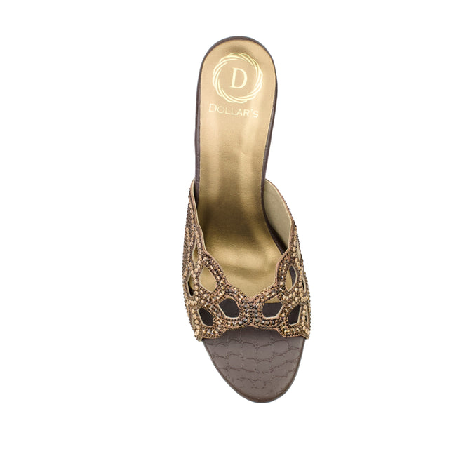 Brown 2" Classy Flared Heels