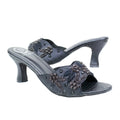 Black 3in Flared Heel Handcrafted Sandals | S408H-B