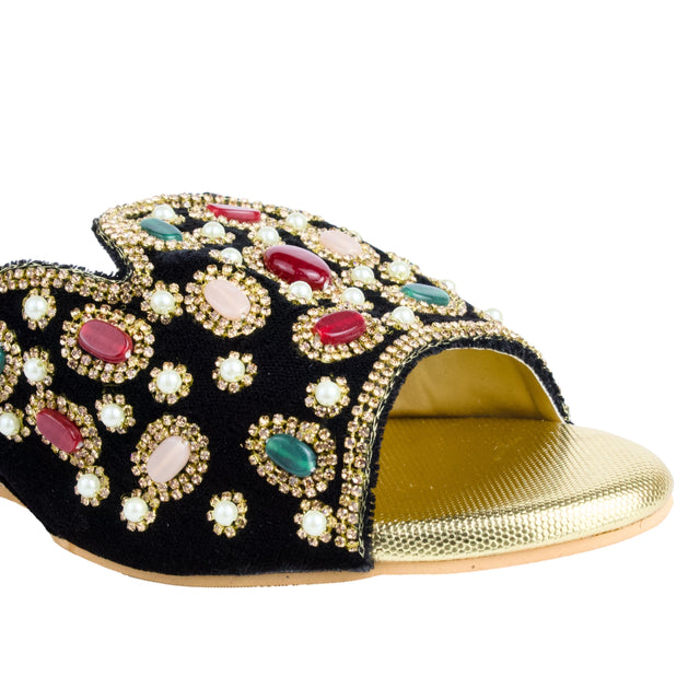 Handcrafted Gold Wedge Sandals