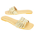 Salwa Flats S84F - Glitter Gold
