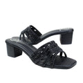 Salwa Black 2in Block Heel Handcrafted Sandals | S84H-B